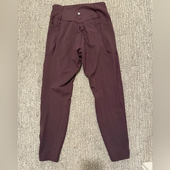 Halara High-Rise 7/8 Leggings | Plum Burgundy | Size L - Picture 3 of 4